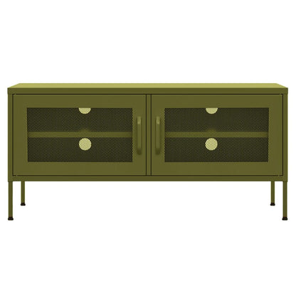 TV-Schrank Olivgrün 105x35x50 cm Stahl