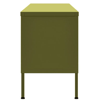 TV-Schrank Olivgrün 105x35x50 cm Stahl