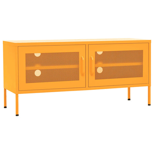 TV-skab Sennep Gul 105x35x50 cm Stål