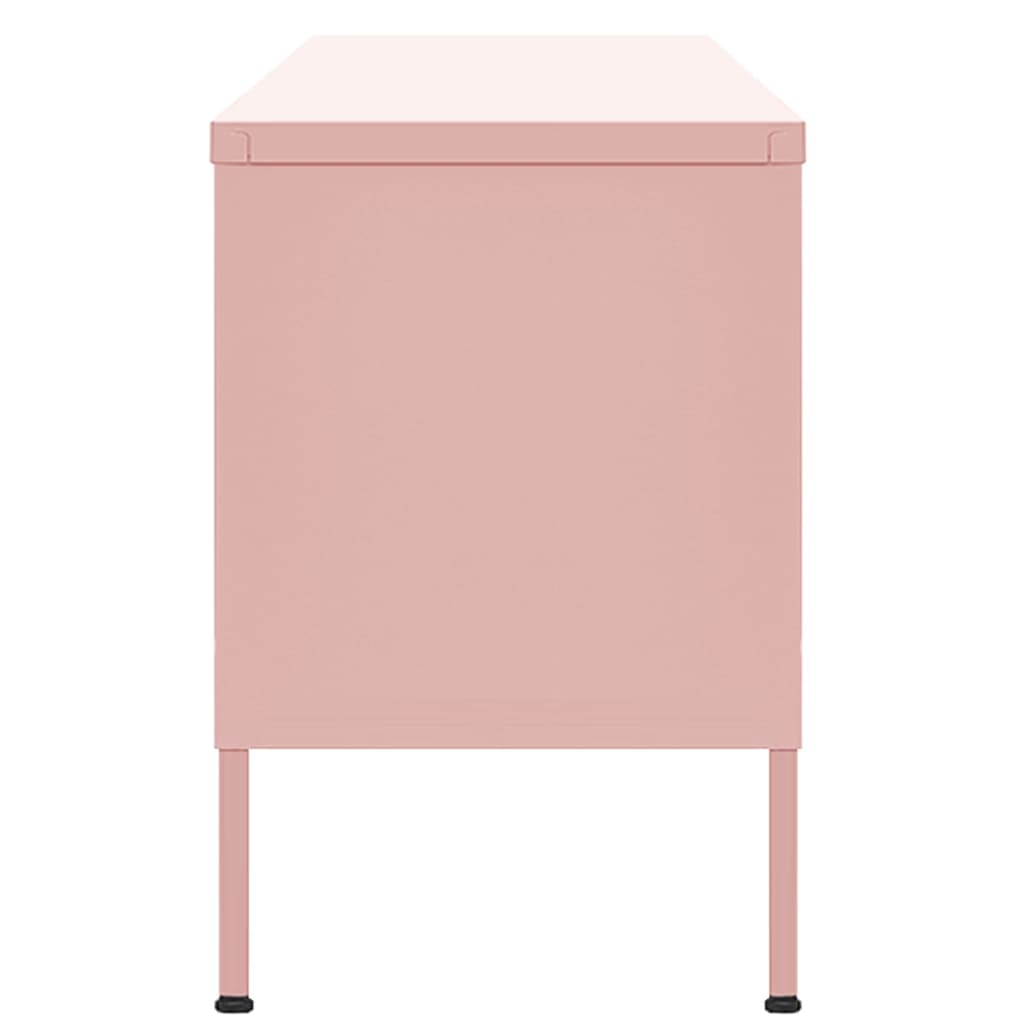 TV-Schrank Rosa 105x35x50 cm Stahl