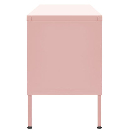 TV-Schrank Rosa 105x35x50 cm Stahl