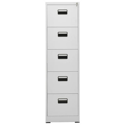 Aktenschrank Hellgrau 46x62x164 cm Stahl