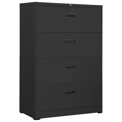 Arkivskab Antracit 90x46x134 cm Stål