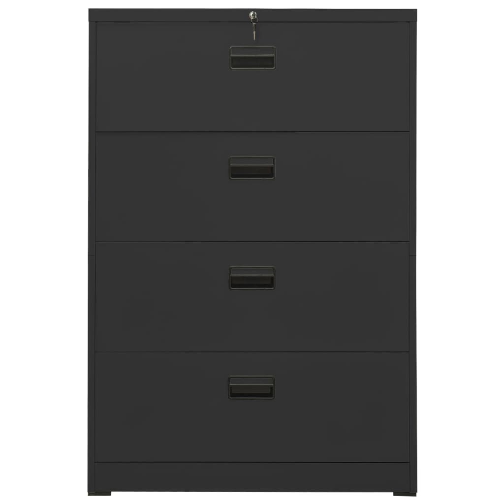 Arkivskab Antracit 90x46x134 cm Stål
