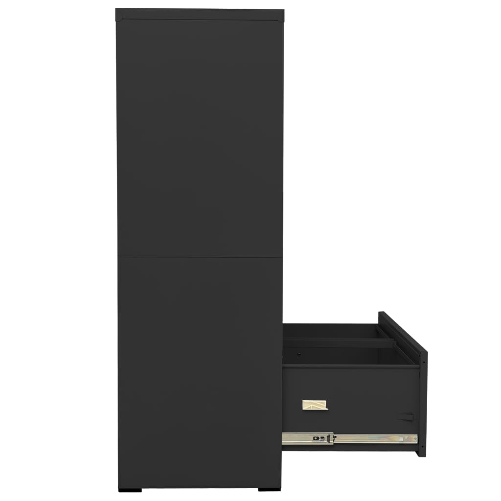 Arkivskab Antracit 90x46x134 cm Stål