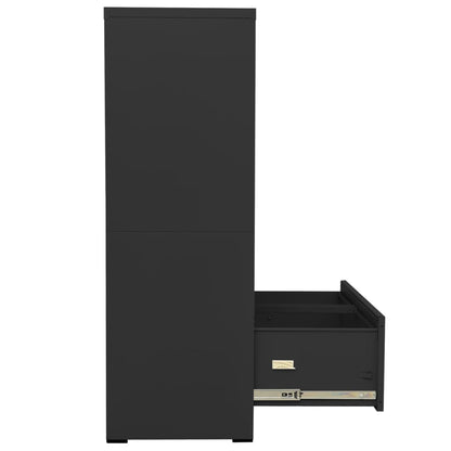 Arkivskab Antracit 90x46x134 cm Stål