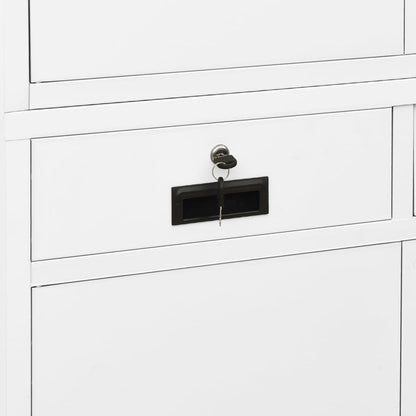 Büroschrank Weiß 90x40x180 cm Stahl