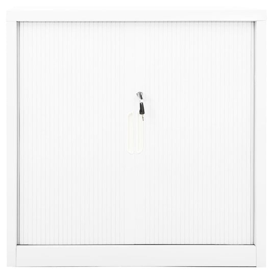 Schrank mit Schiebetür Weiß 90x40x90 cm Stahl