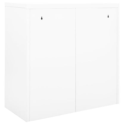 Schrank mit Schiebetür Weiß 90x40x90 cm Stahl
