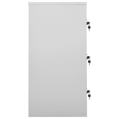 Schließfachschrank Hellgrau und Grün 90x45x92,5 cm Stahl