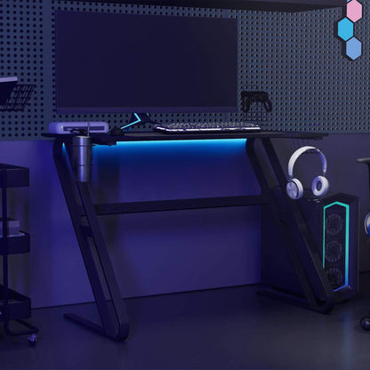 Gaming-Schreibtisch mit ZZ-Gestell Schwarz 110x60x75 cm