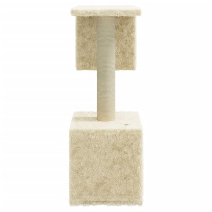 Kratzbaum mit Sisal-Kratzsäulen Creme 60 cm