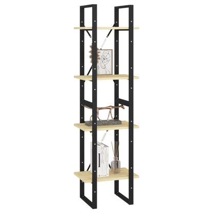 Bücherregal 4 Böden 40x30x140 cm Massivholz Kiefer