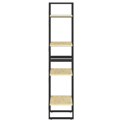 Bücherregal 4 Böden 40x30x140 cm Massivholz Kiefer