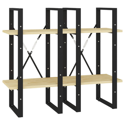 Bücherregal 4 Böden 40x30x140 cm Massivholz Kiefer