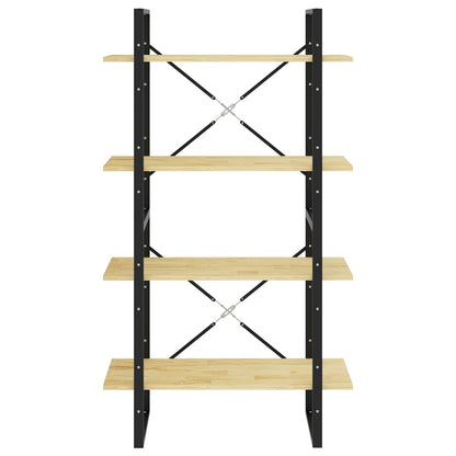 Bücherregal 4 Fächer 80x30x140 cm Massivholz Kiefer