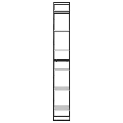 Bücherregal 6 Fächer Weiß 40x30x210 cm Holzwerkstoff