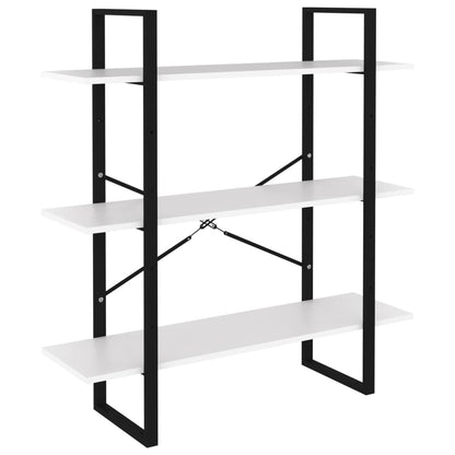 Bogreol Hvid 100x30x105 cm Træmateriale