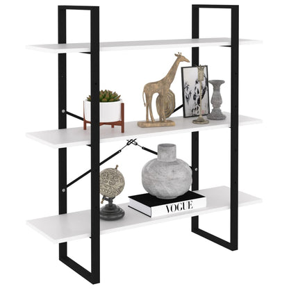 Bogreol Hvid 100x30x105 cm Træmateriale