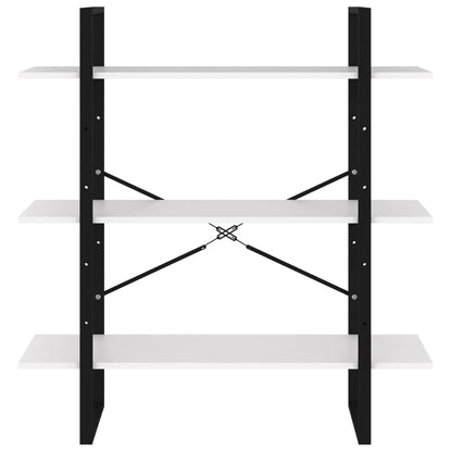 Bogreol Hvid 100x30x105 cm Træmateriale