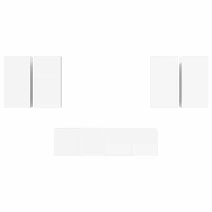 6-tlg. TV-Schrank-Set Weiß Holzwerkstoff