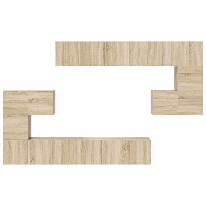 10-tlg. TV-Schrank-Set Sonoma-Eiche Holzwerkstoff