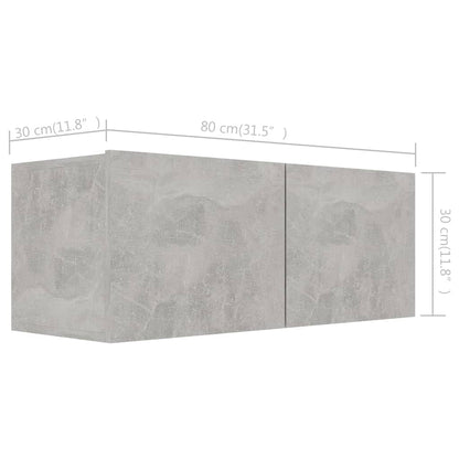 5-tlg. TV-Schrank-Set Betongrau Holzwerkstoff