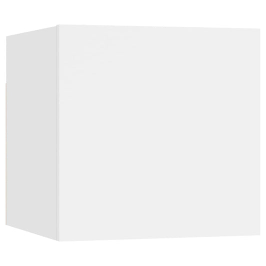 Nachttisch Weiß 30,5x30x30 cm Holzwerkstoff