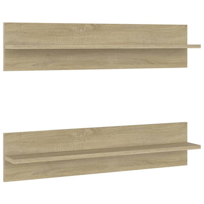 Wandregale 2 Stk. Sonoma-Eiche 80x11,5x18 cm Holzwerkstoff