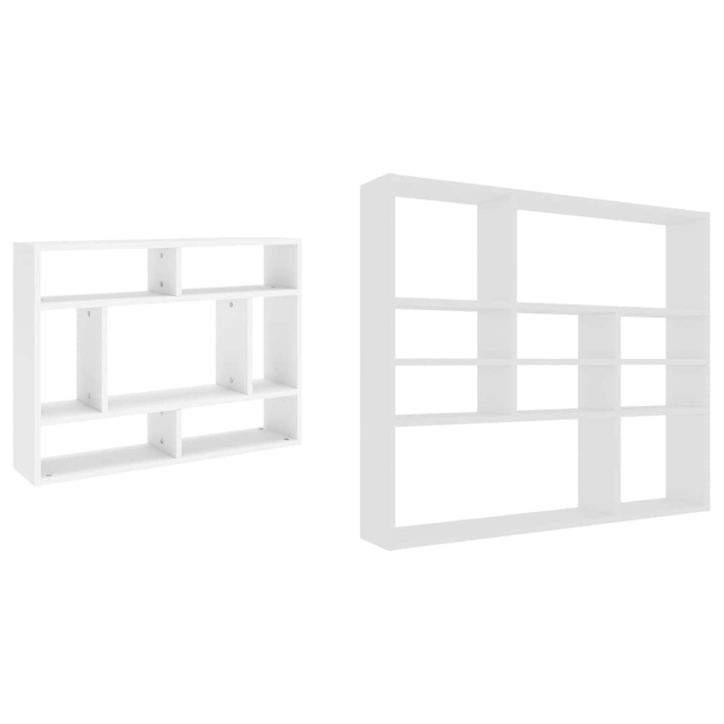 Wandregal Weiß 75x16x55 cm Holzwerkstoff