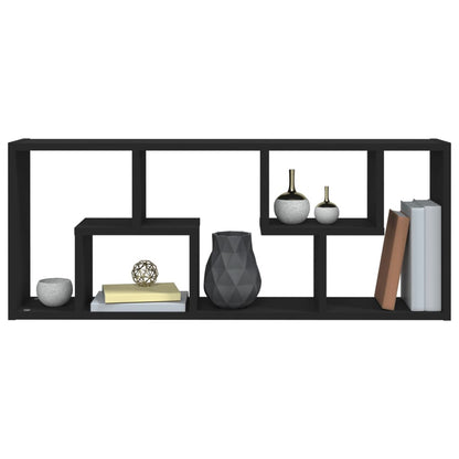 Wandregal Schwarz 36x16x90 cm Holzwerkstoff