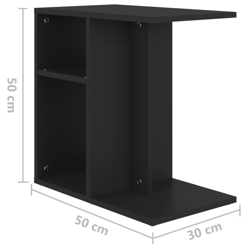 Beistelltisch Schwarz 50x30x50 cm Holzwerkstoff
