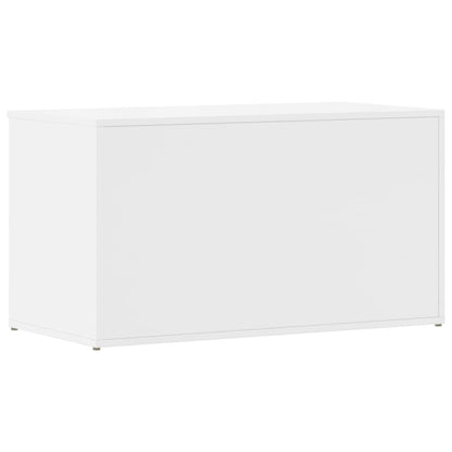 Aufbewahrungstruhe Hochglanz-Weiß 84x42x46 cm Holzwerkstoff