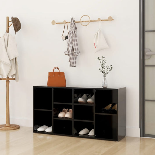 Schuhbank Schwarz 103x30x55 cm Holzwerkstoff