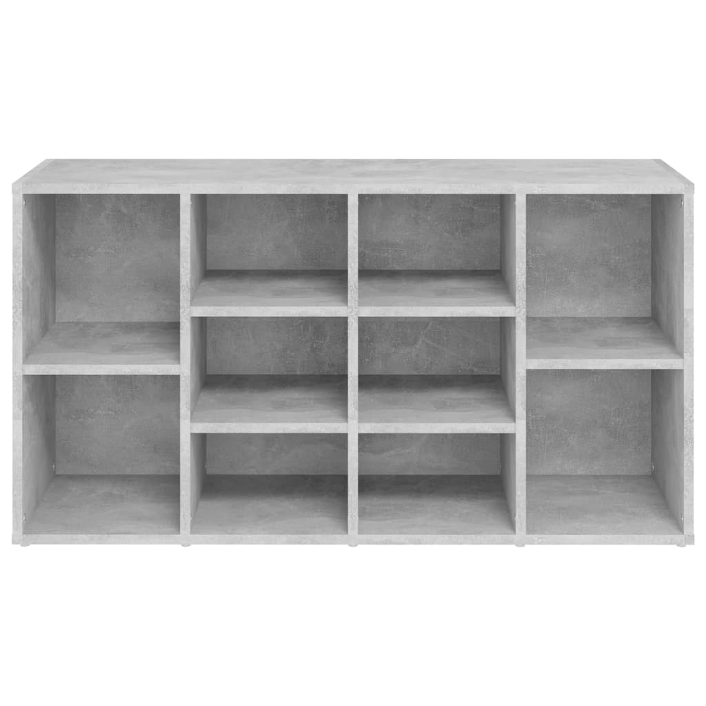 Schuhbank Betongrau 103x30x55 cm Holzwerkstoff