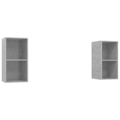 TV-Wandschränke 2 Stk. Betongrau Holzwerkstoff