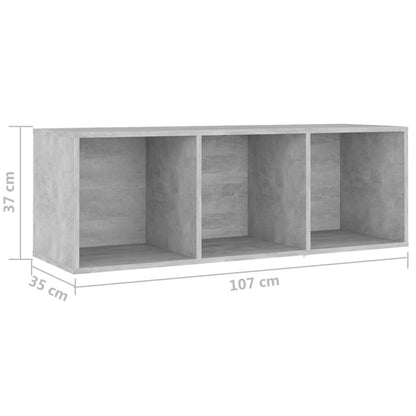 TV-Schränke 3 Stk. Betongrau 107x35x37 cm Holzwerkstoff