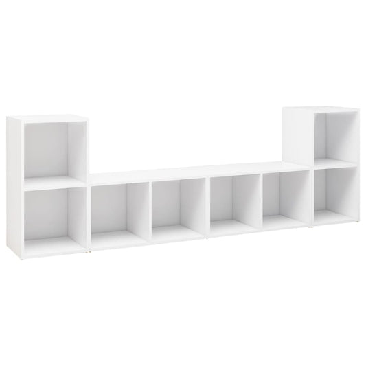 TV-Schränke 4 Stk. Weiß 72x35x36,5 cm Holzwerkstoff