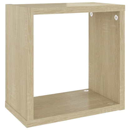 Würfelregale 2 Stk. Sonoma-Eiche 26x15x26 cm