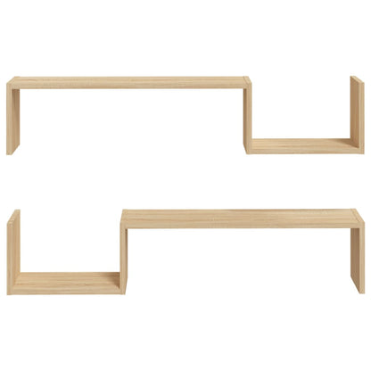 Wandregale 2 Stk. Sonoma-Eiche 100x15x20 cm Holzwerkstoff