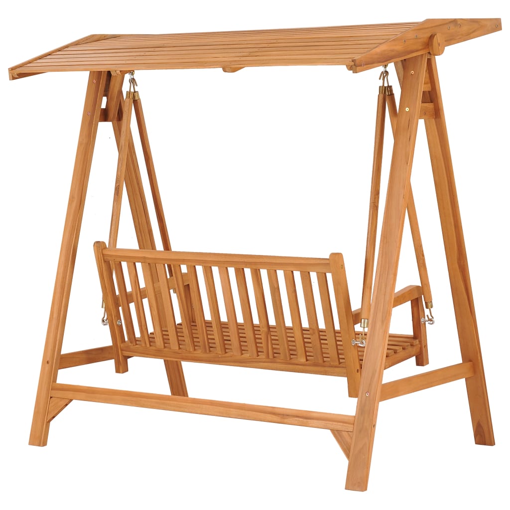 Hollywoodschaukel 174 cm Massivholz Teak