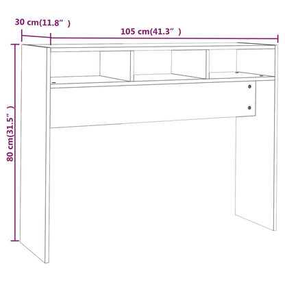 Konsolentisch Betongrau 105x30x80 cm Holzwerkstoff