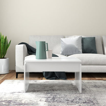 Sofabord Hvid 68x50x38 cm Træ Materiale