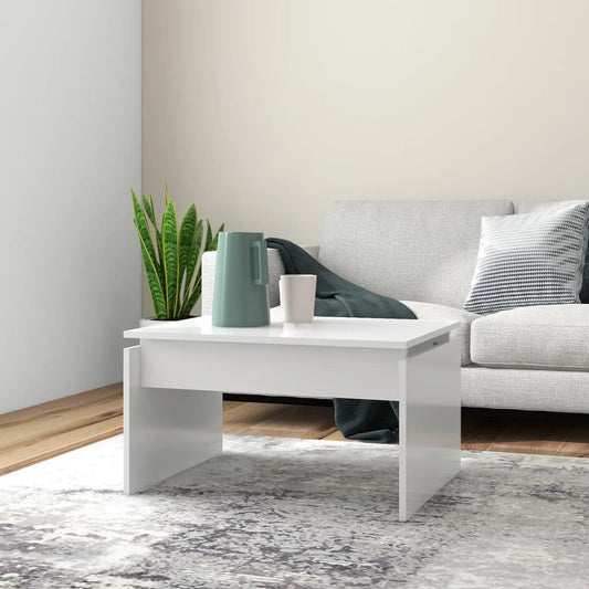 Sofabord Hvid 68x50x38 cm Træ Materiale