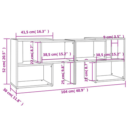TV-skab Sort 104x30x52cm Træ Materiale