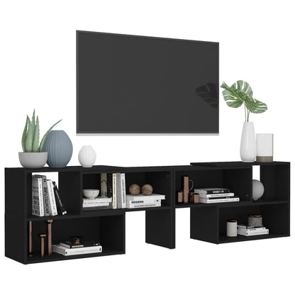 TV-Schrank Schwarz 149x30x52 cm Holzwerkstoff