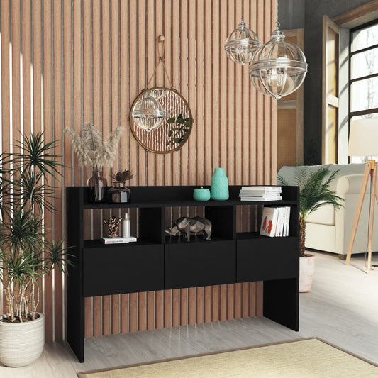 Skænk Sort 105x30x70 cm Træ Materiale