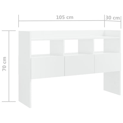 Sideboard Hochglanz-Weiß 105x30x70 cm Holzwerkstoff