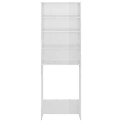 Waschmaschinenschrank Hochglanz-Weiß 64x24x190 cm