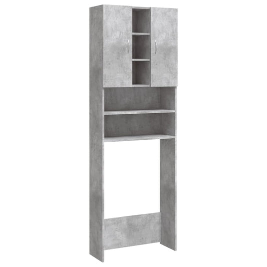 Vaskemaskineskab Betongrå 64x25,5x190 cm